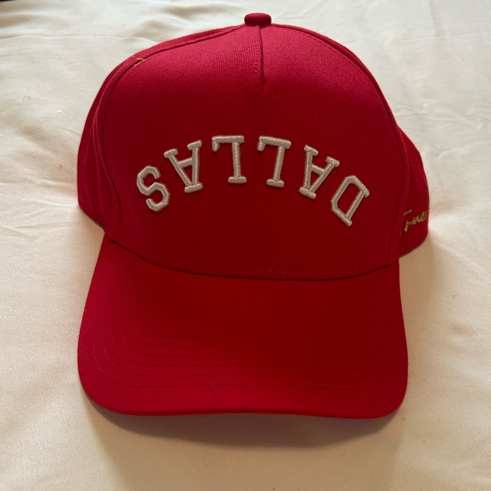 Dallas Embroidered Red Cap